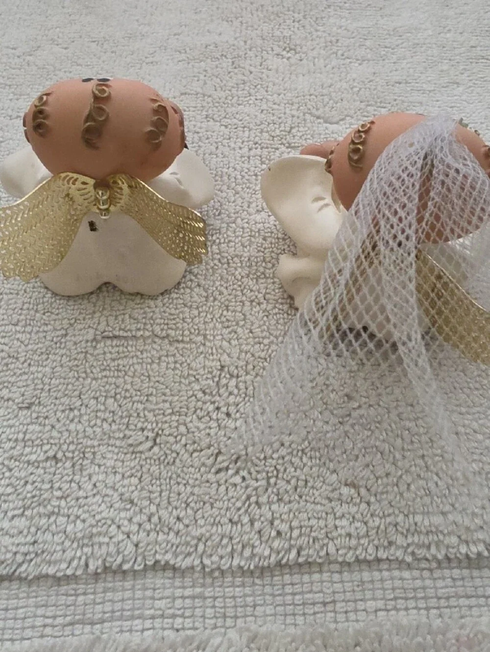 Bride And Groom Kirks Angel Cheeks Set of Two Figurines 2001